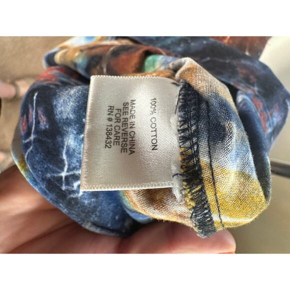 Modcloth Women's Blue Sleeveless Galaxy Universe Skater Dress Size Medium - Picture 7 of 9